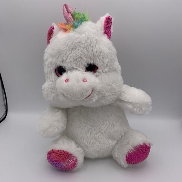 Kellytoy Pink Pig Plush Soft w/Glitter Sparkle Eyes 14" Stuffed Animal Toy - Picture 1 of 14